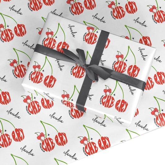 Personalised Cherry Custom Wrapping Paper