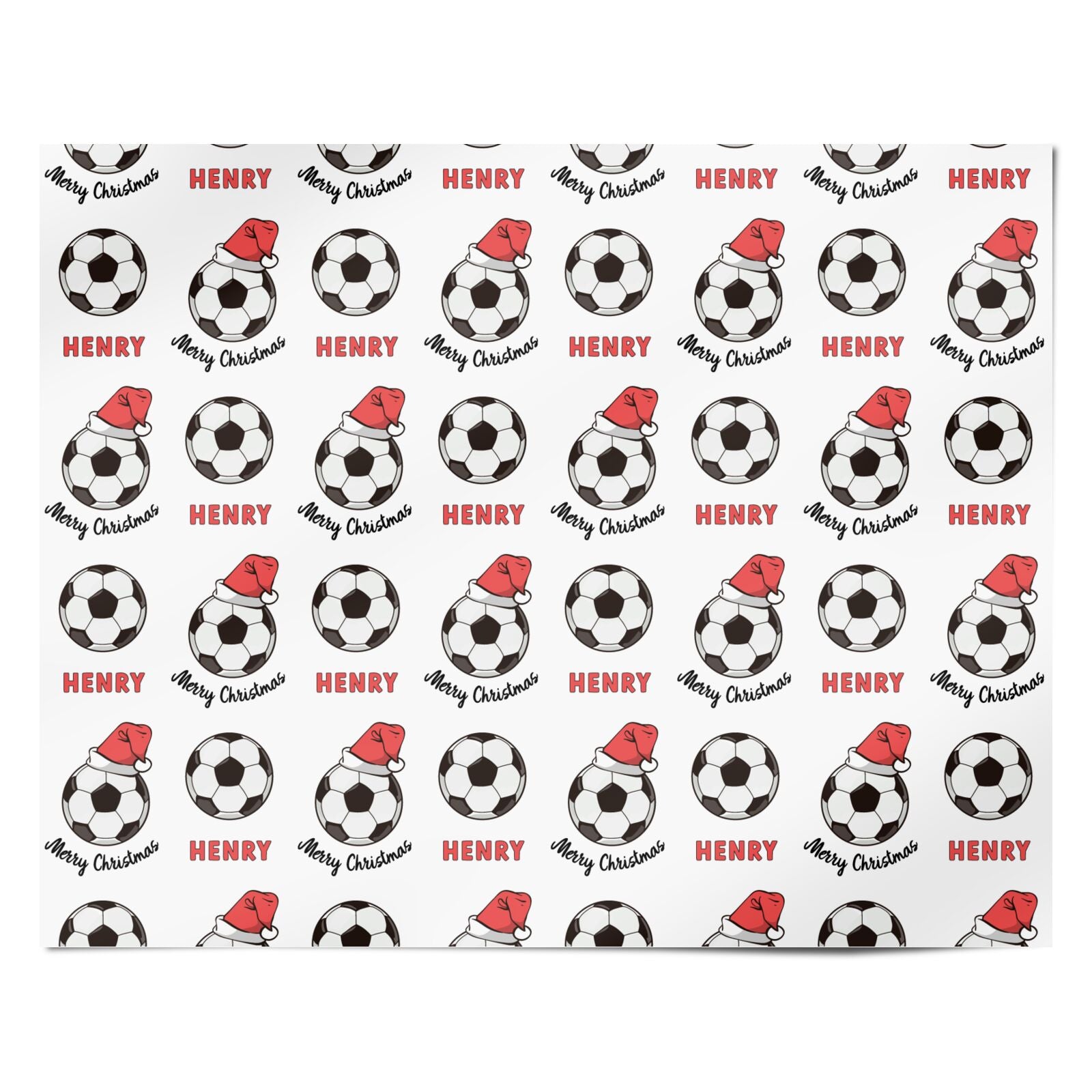 Personalised Christmas Football Personalised Wrapping Paper Alternative