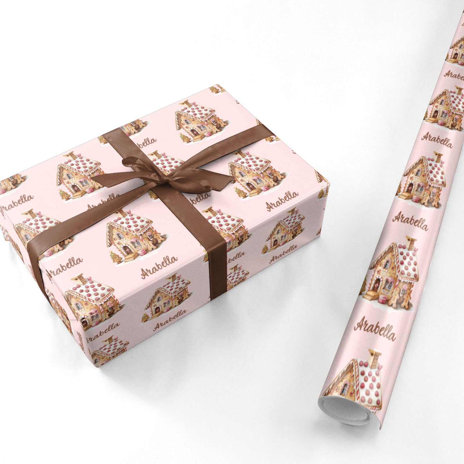 Personalised Christmas Gingerbread House Personalised Wrapping Paper