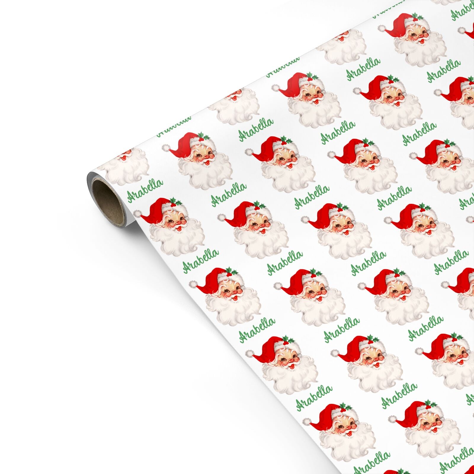 Personalised Christmas Vintage Santa Personalised Gift Wrap