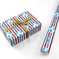 Personalised Claret and Blue Football Personalised Wrapping Paper