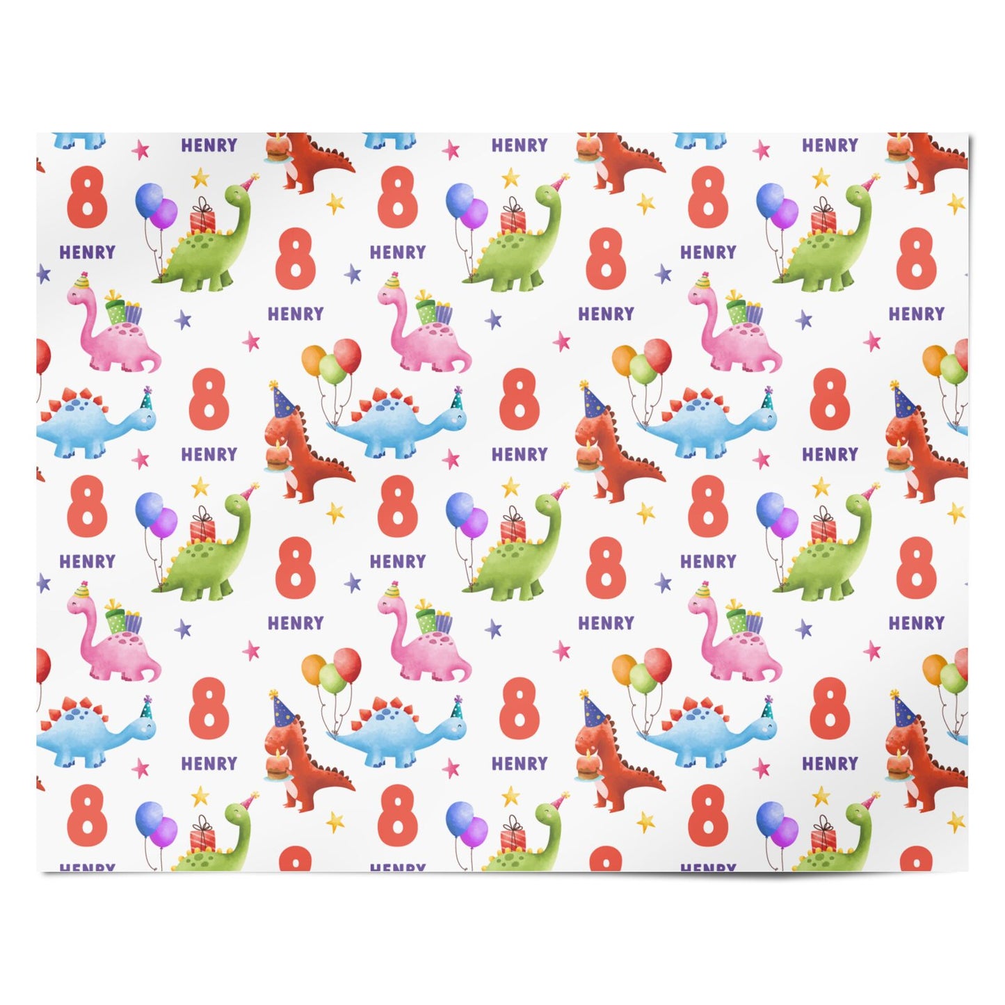 Personalised Dinosaur Personalised Wrapping Paper Alternative