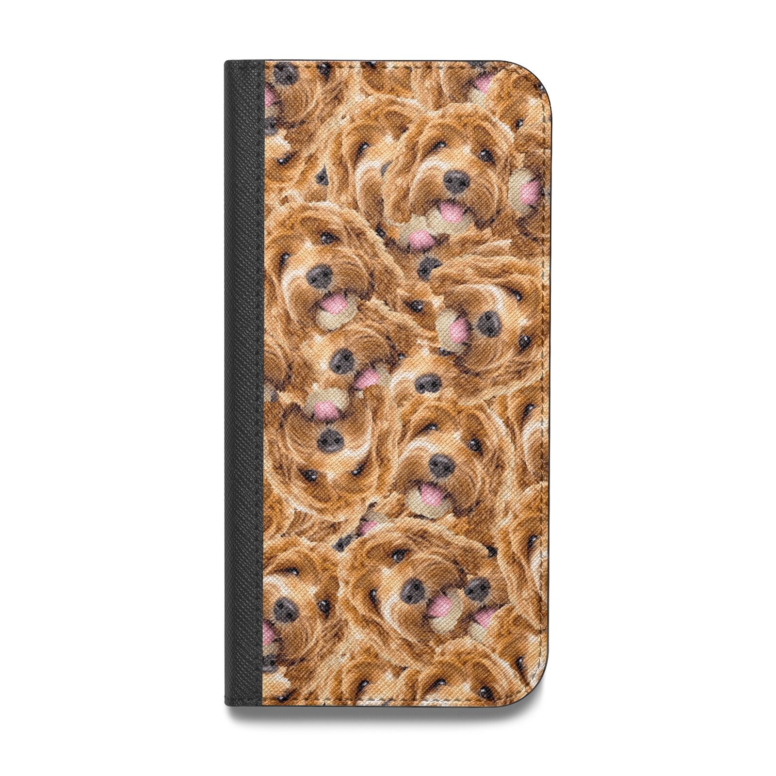 Personalised Dog Photo Collage Vegan Leather Flip Samsung Case