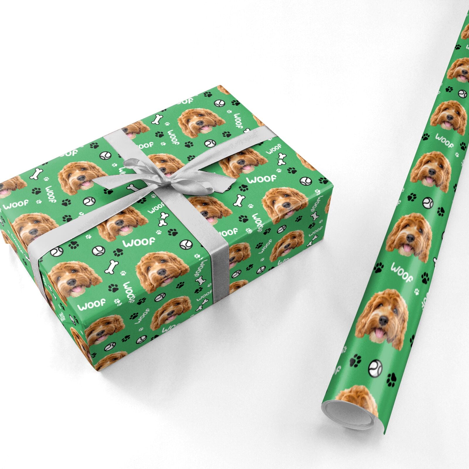 Personalised Dog Photo Face Personalised Wrapping Paper