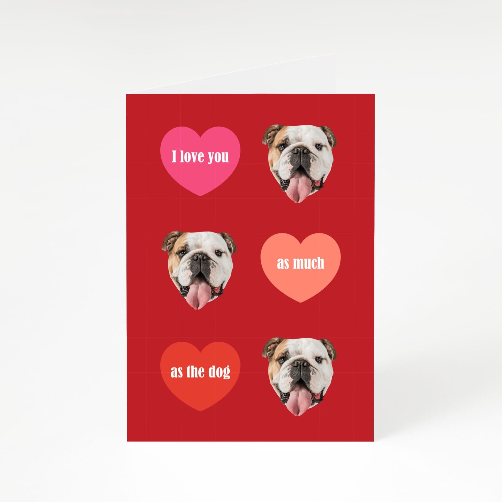 Personalised Dog Photo Valentines A5 Greetings Card