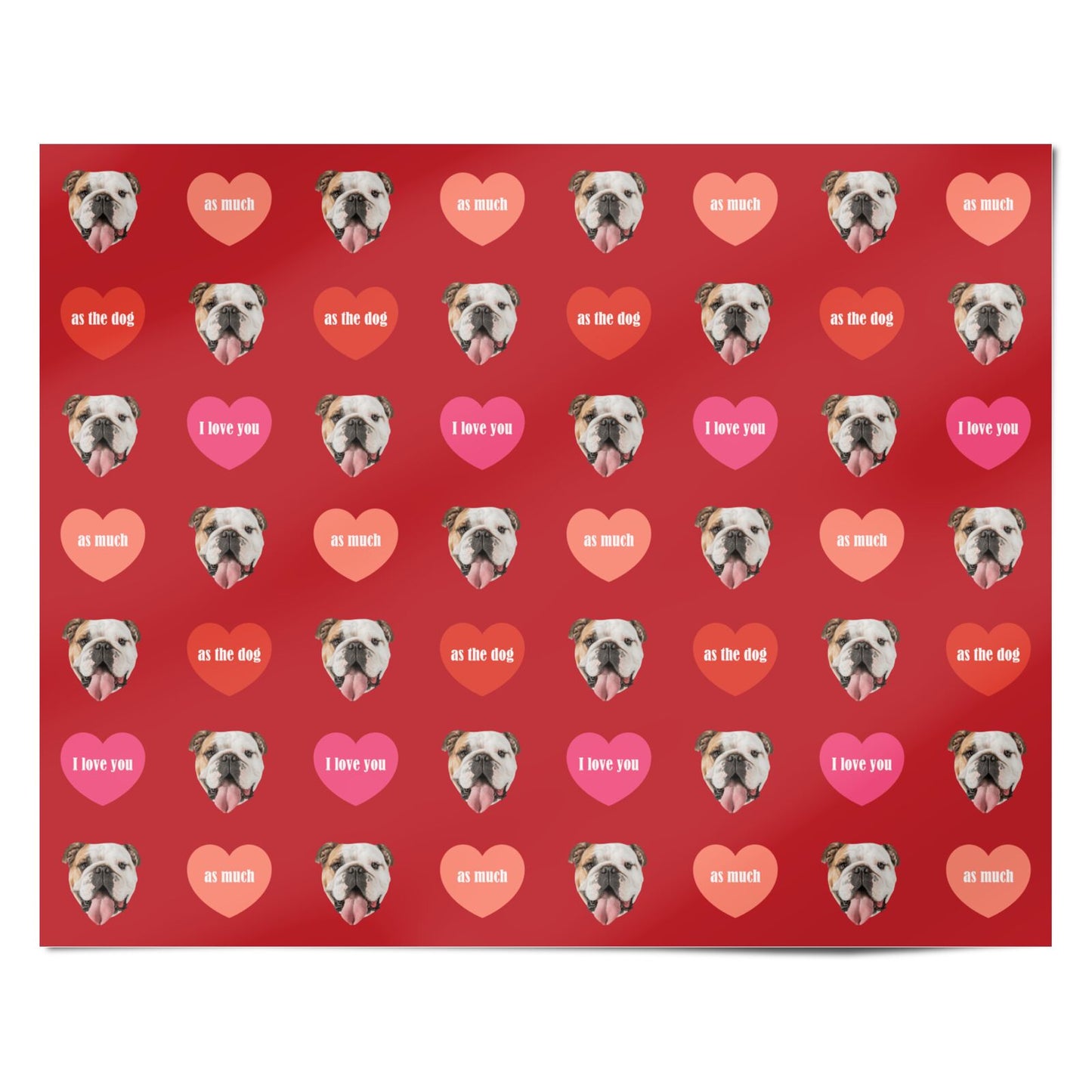 Personalised Dog Photo Valentines Personalised Wrapping Paper Alternative