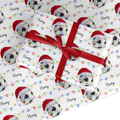 Personalised Football Christmas Custom Wrapping Paper