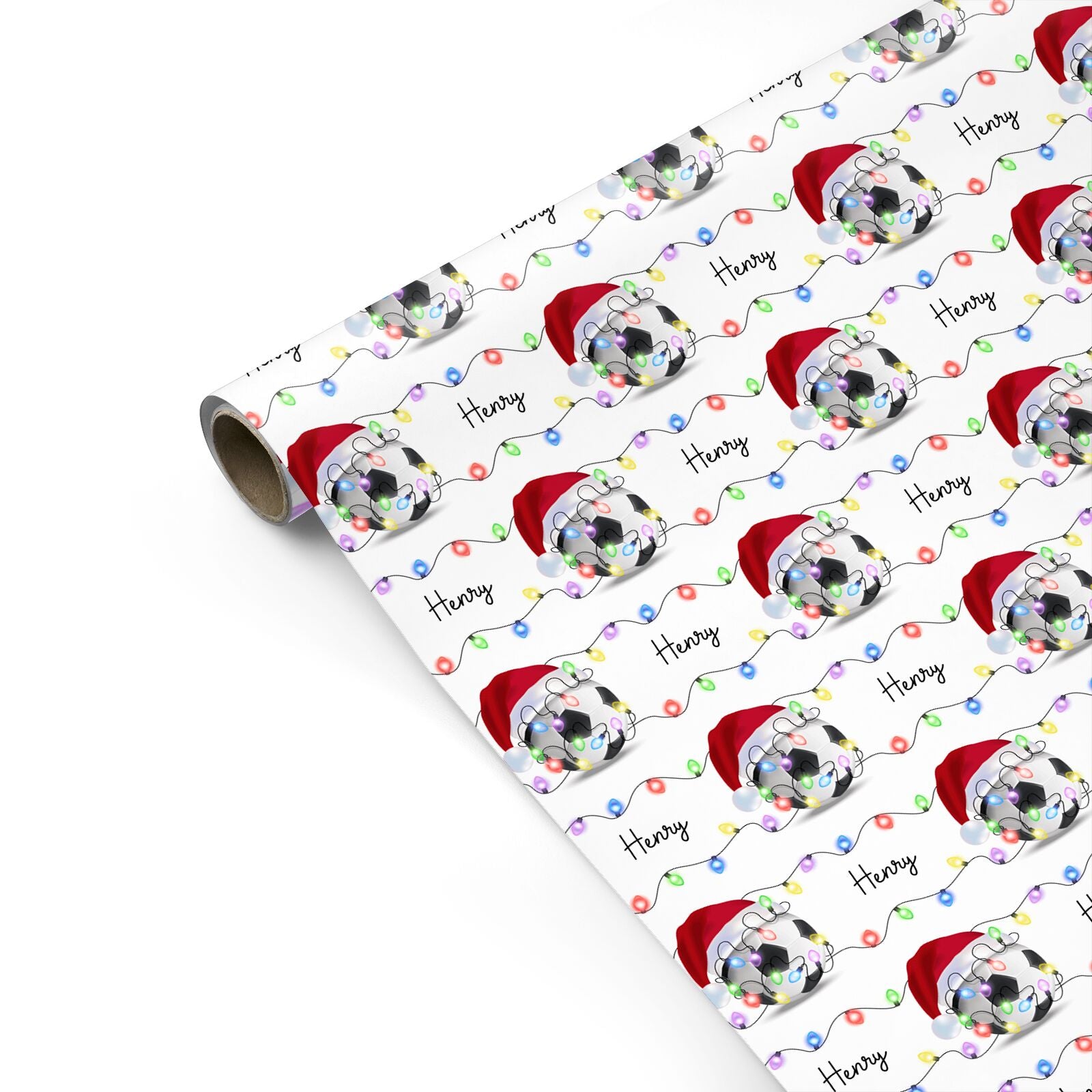 Personalised Football Christmas Personalised Gift Wrap