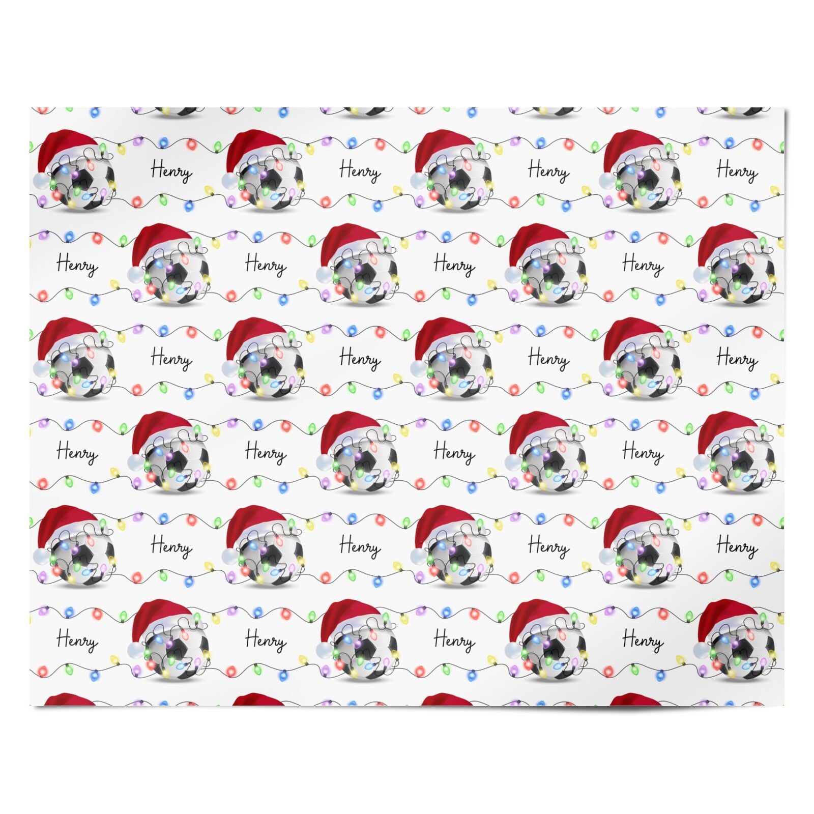 Personalised Football Christmas Personalised Wrapping Paper Alternative