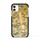 Personalised Gold Black Cheetah Apple iPhone 11 in White with Black Impact Case