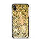 Personalised Gold Black Cheetah Apple iPhone Xs Max Impact Case Black Edge on Gold Phone