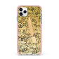 Personalised Gold Black Cheetah iPhone 11 Pro Max Impact Pink Edge Case