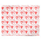 Personalised Love Heart Text Personalised Wrapping Paper Alternative