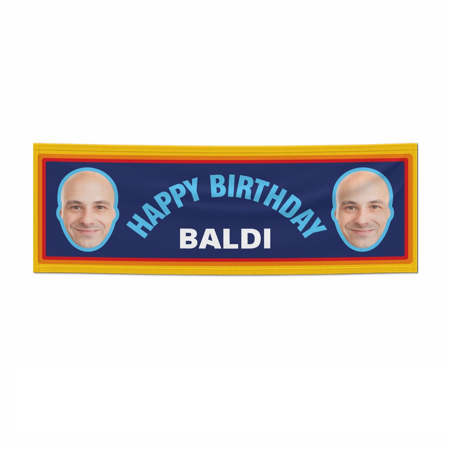 Personalised Photo Baldi Birthday 6x2 Paper Banner