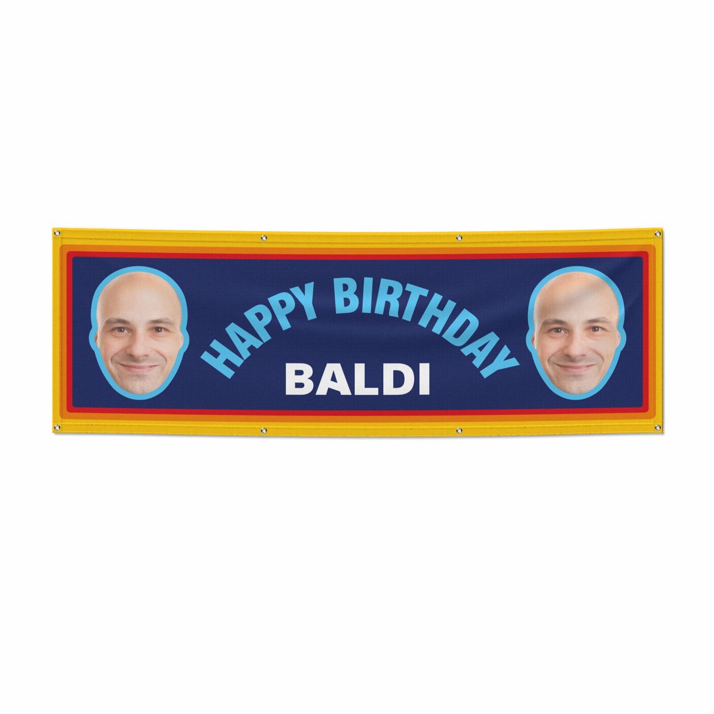 Personalised Photo Baldi Birthday 6x2 Vinly Banner with Grommets