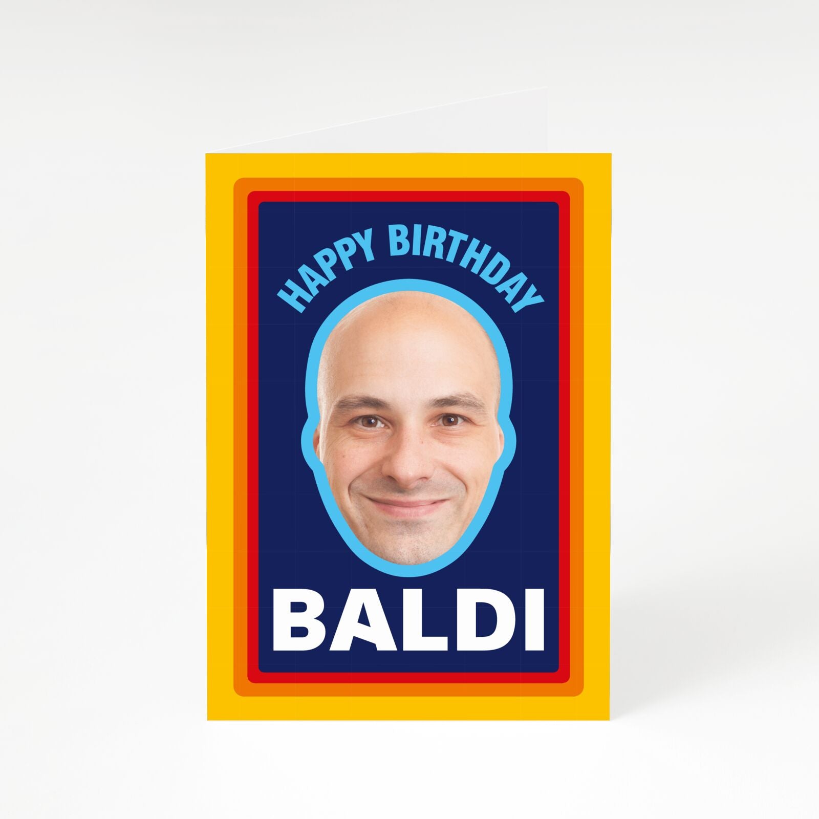 Personalised Photo Baldi Birthday A5 Greetings Card