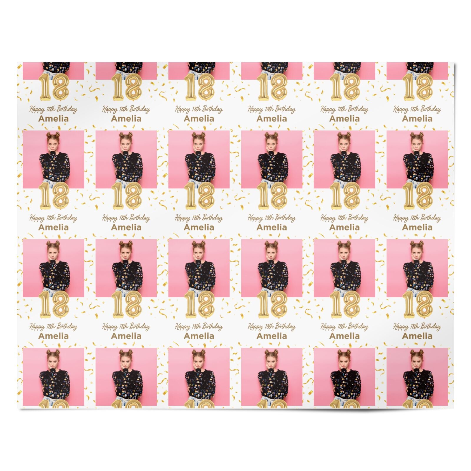 Personalised Photo Birthday Balloon Personalised Wrapping Paper Alternative