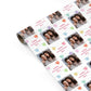 Personalised Photo Candy Hearts Valentines Personalised Gift Wrap