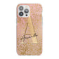 Personalised Pink Gold Cheetah iPhone 13 Pro Max TPU Impact Case with Pink Edges