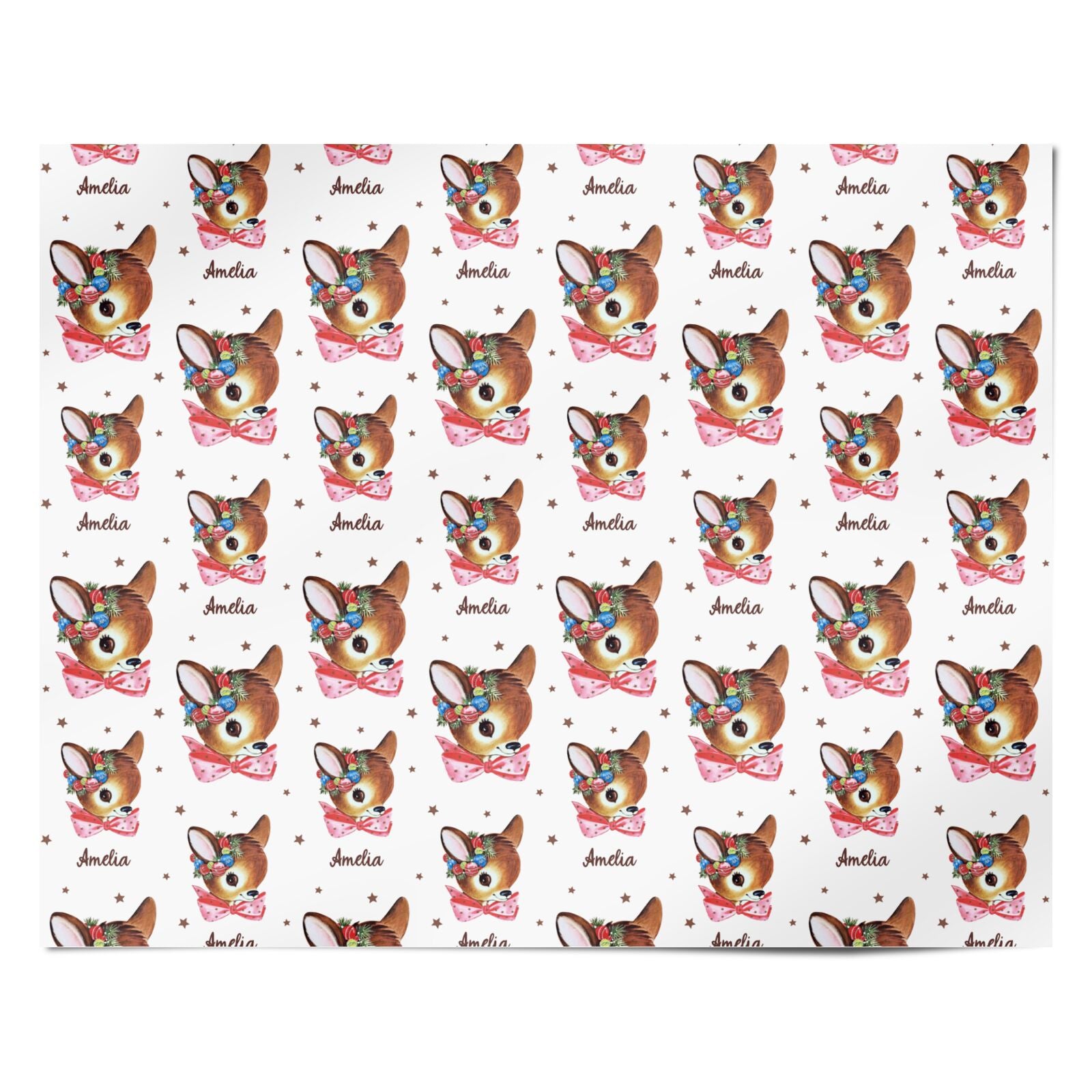 Personalised Reindeer Christmas Personalised Wrapping Paper Alternative