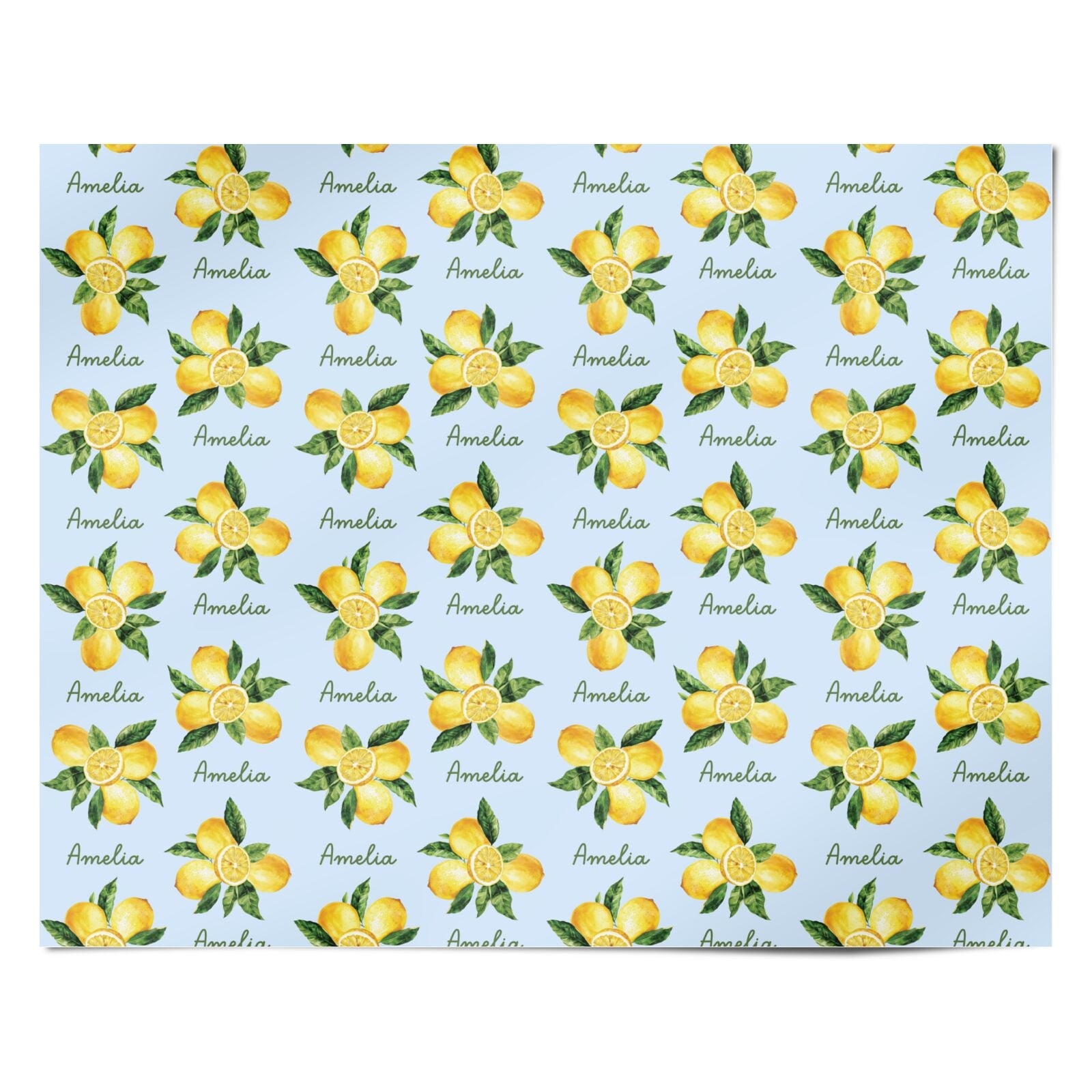 Personalised Summer Italian Lemon Personalised Wrapping Paper Alternative