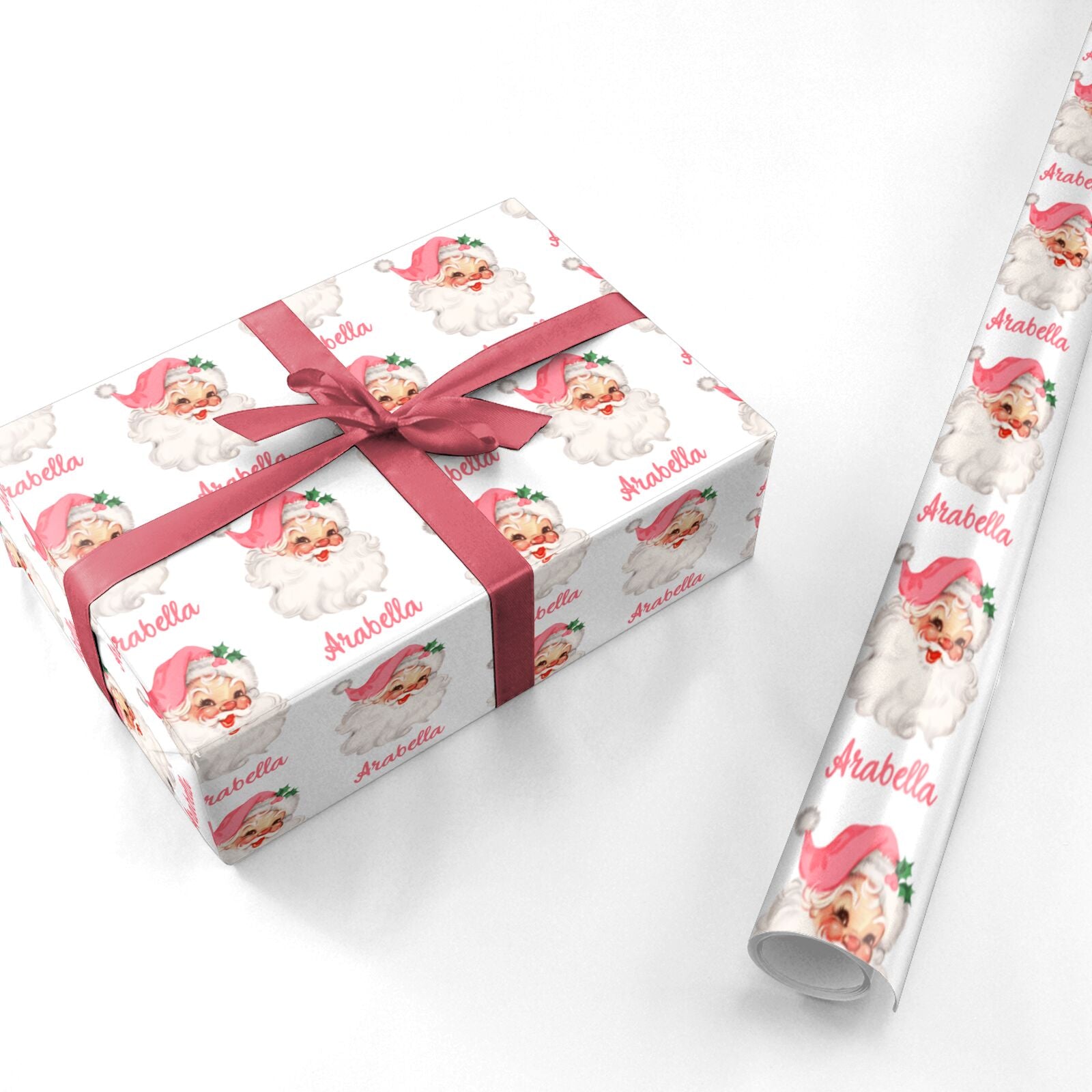 Personalised Vintage Santa Christmas Personalised Wrapping Paper