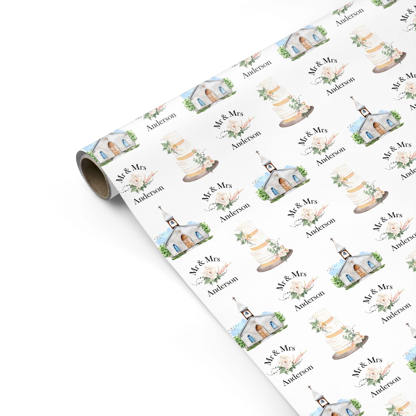 Personalised Wedding Couple Personalised Gift Wrap