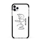 Personalised Wifey White Apple iPhone 11 Pro Max in Silver with Black Impact Case