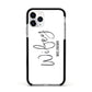 Personalised Wifey White Apple iPhone 11 Pro in Silver with Black Impact Case