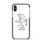 Personalised Wifey White Apple iPhone Xs Impact Case Black Edge on Gold Phone