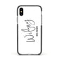 Personalised Wifey White Apple iPhone Xs Impact Case Black Edge on Silver Phone