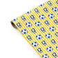 Personalised Yellow and Blue Football Personalised Gift Wrap