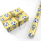 Personalised Yellow and Blue Football Personalised Wrapping Paper