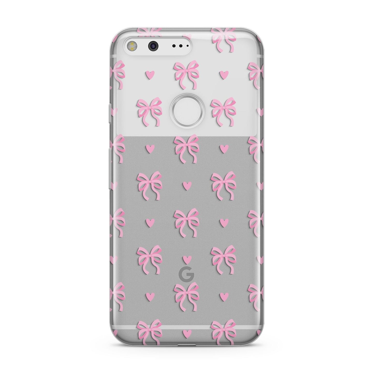 Pink Bow and Heart Google Pixel Case