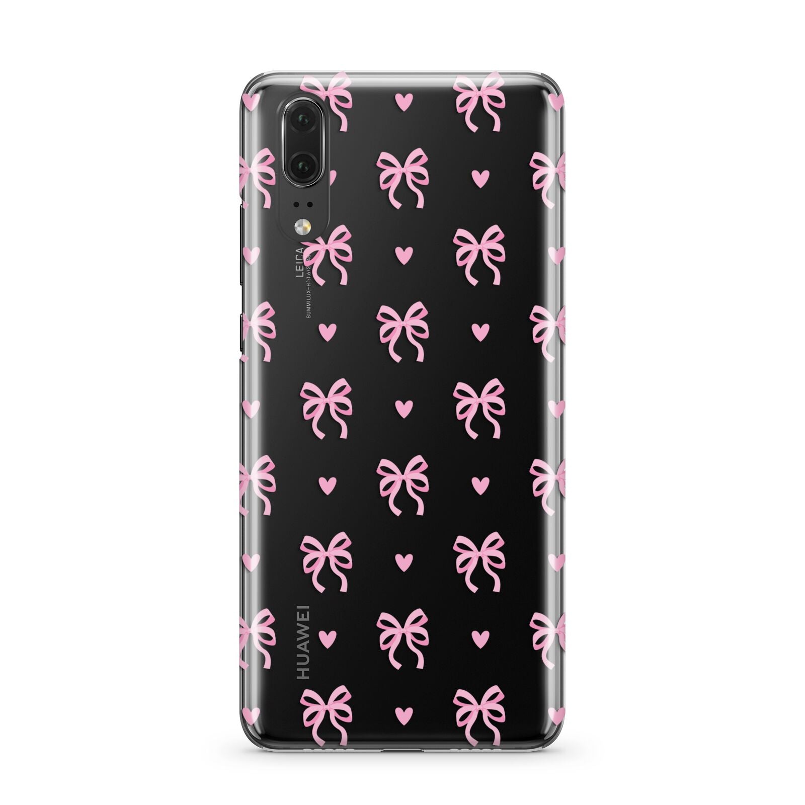 Pink Bow and Heart Huawei P20 Phone Case