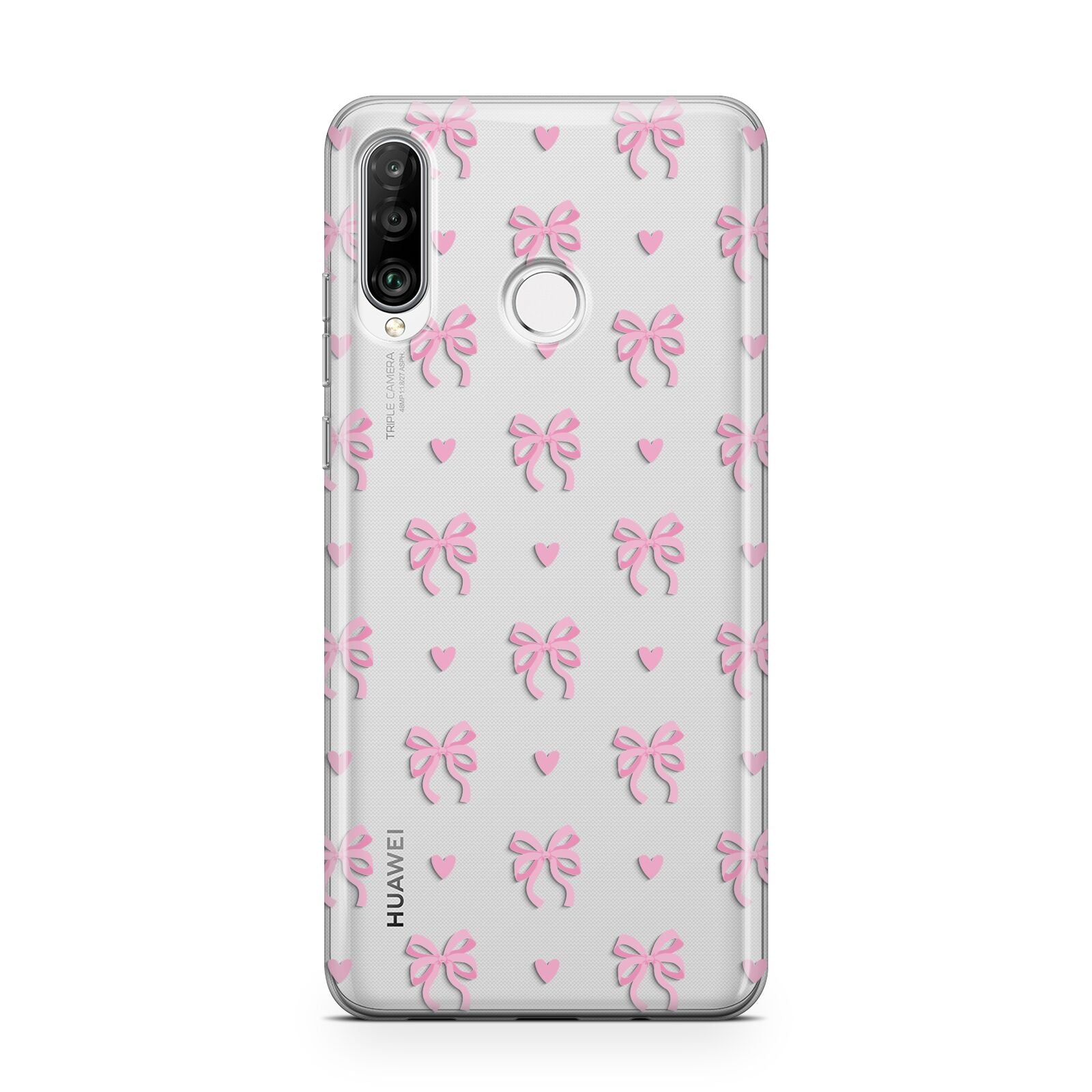 Pink Bow and Heart Huawei P30 Lite Phone Case