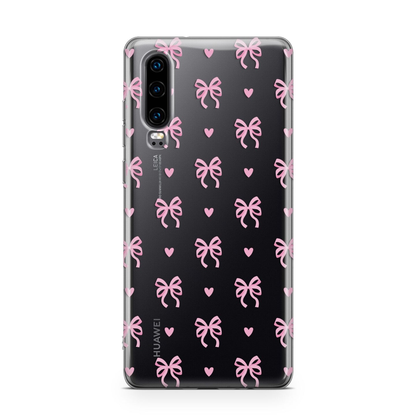 Pink Bow and Heart Huawei P30 Phone Case