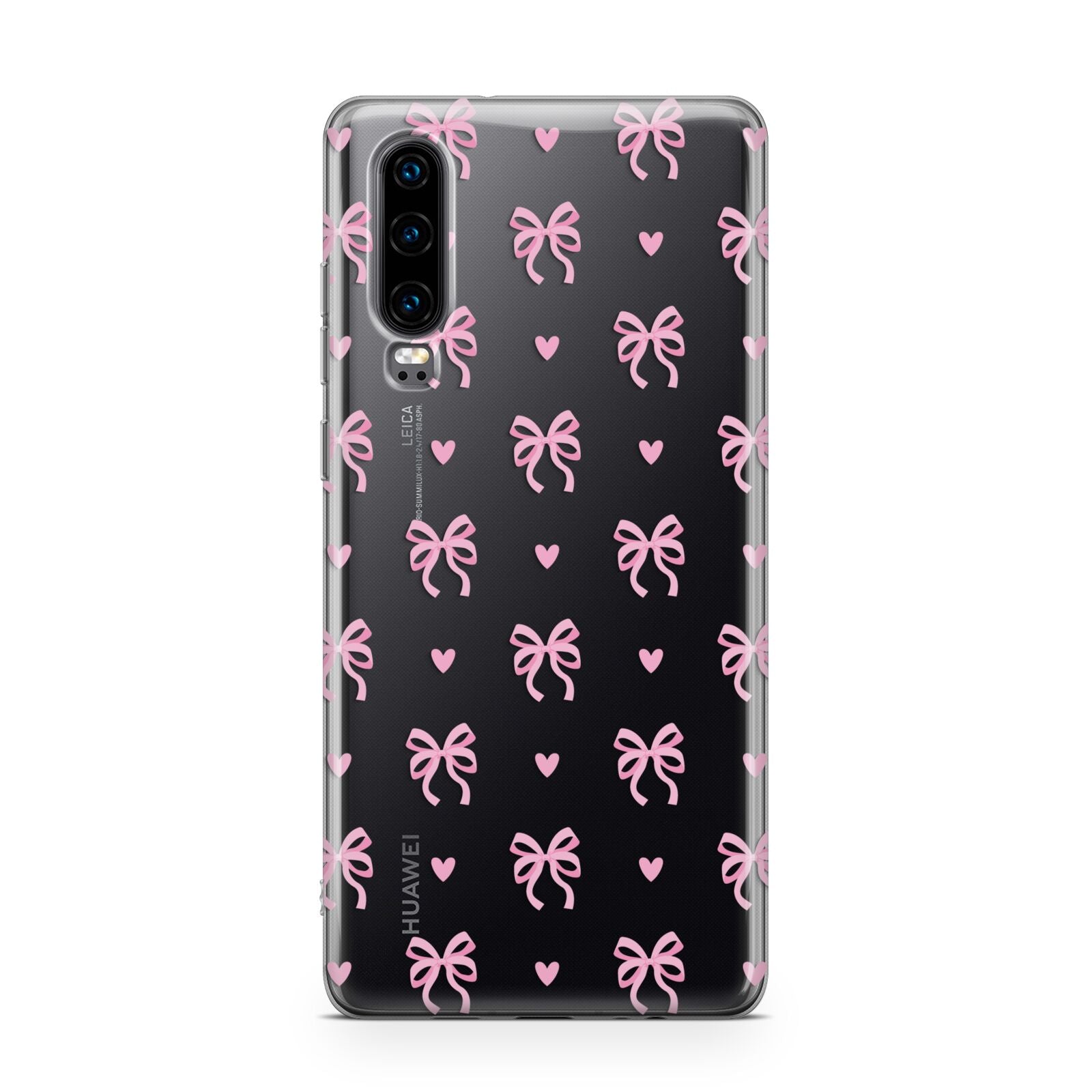 Pink Bow and Heart Huawei P30 Phone Case