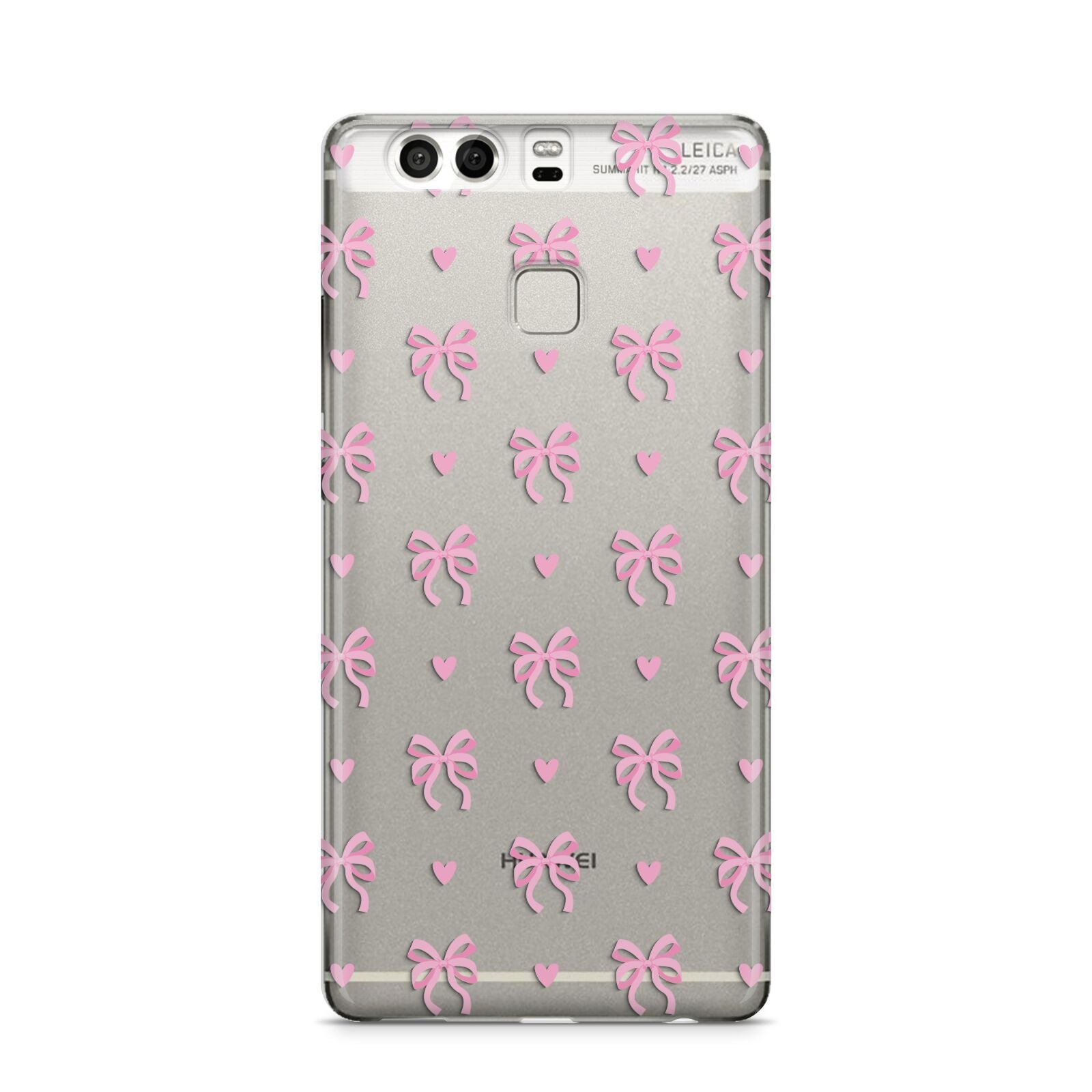 Pink Bow and Heart Huawei P9 Case