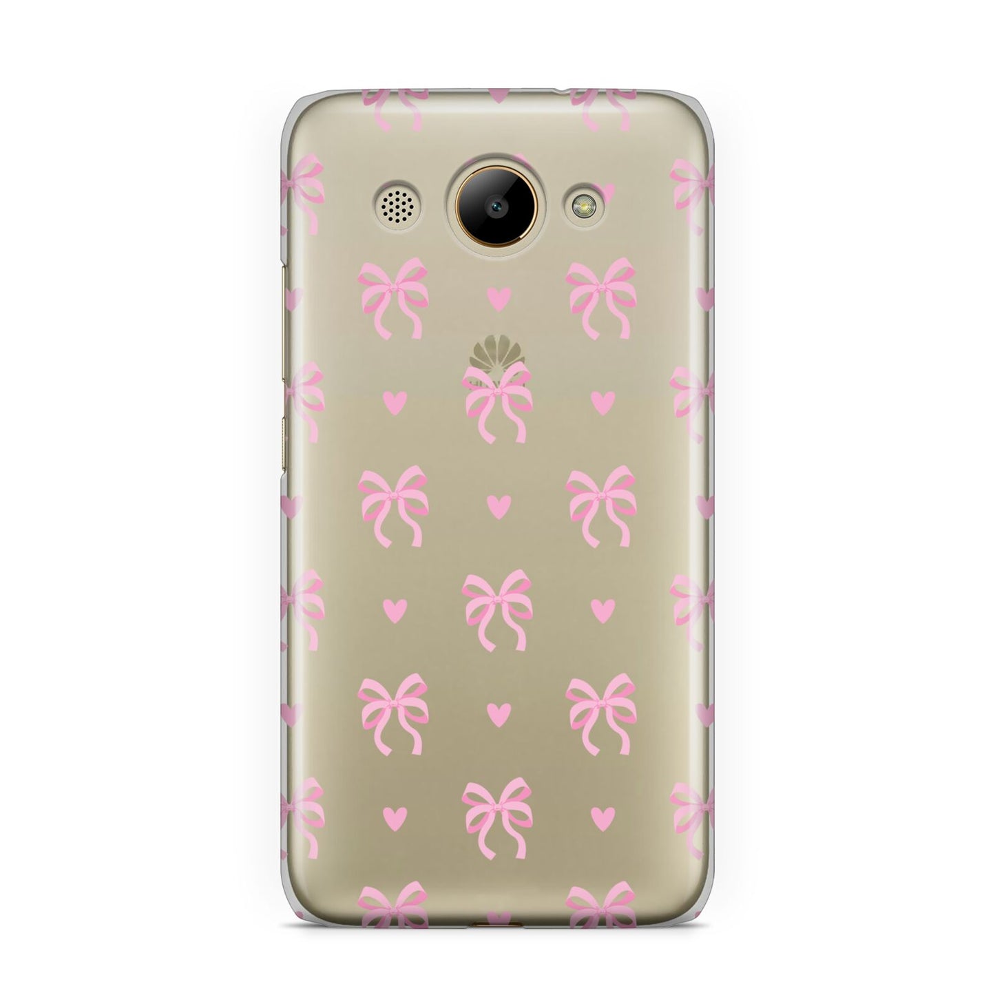 Pink Bow and Heart Huawei Y3 2017