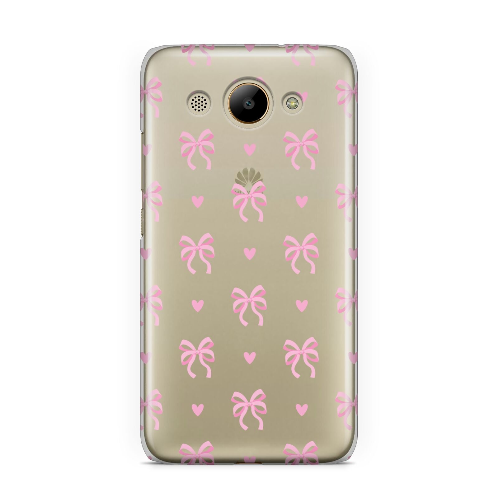 Pink Bow and Heart Huawei Y3 2017