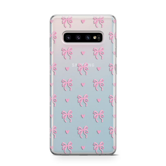 Pink Bow and Heart Protective Samsung Galaxy Case