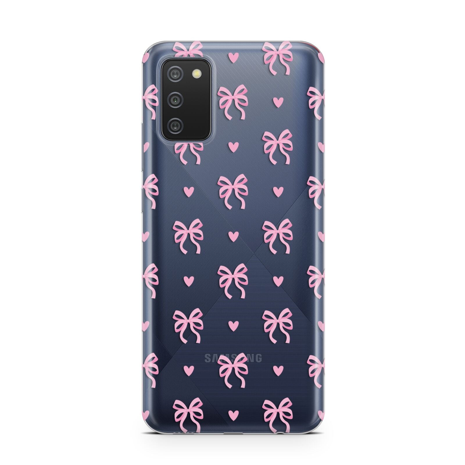 Pink Bow and Heart Samsung A02s Case