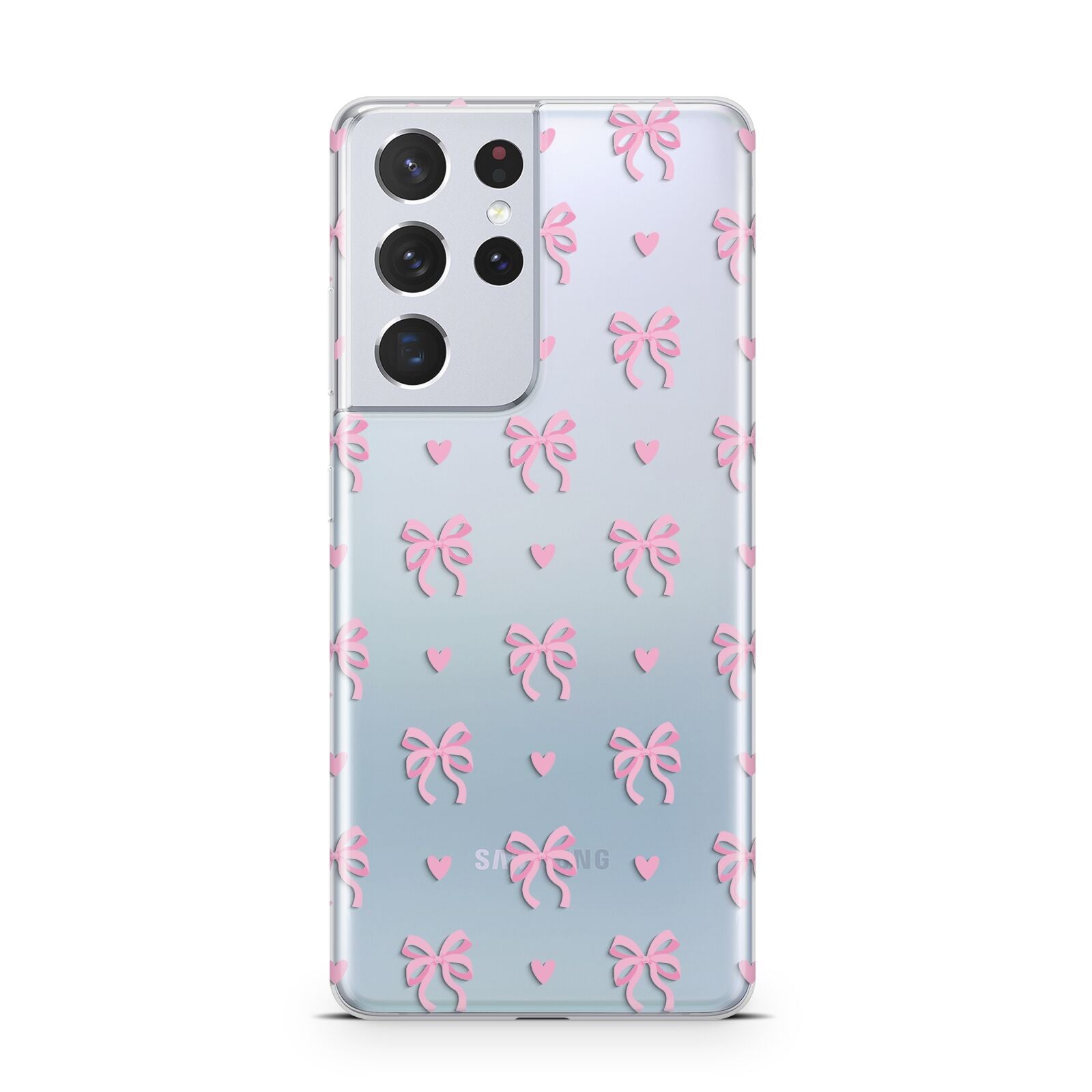 Pink Bow and Heart Samsung S21 Ultra Case