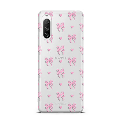 Pink Bow and Heart Sony Xperia 10 III Case