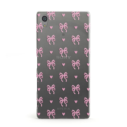 Pink Bow and Heart Sony Xperia Case