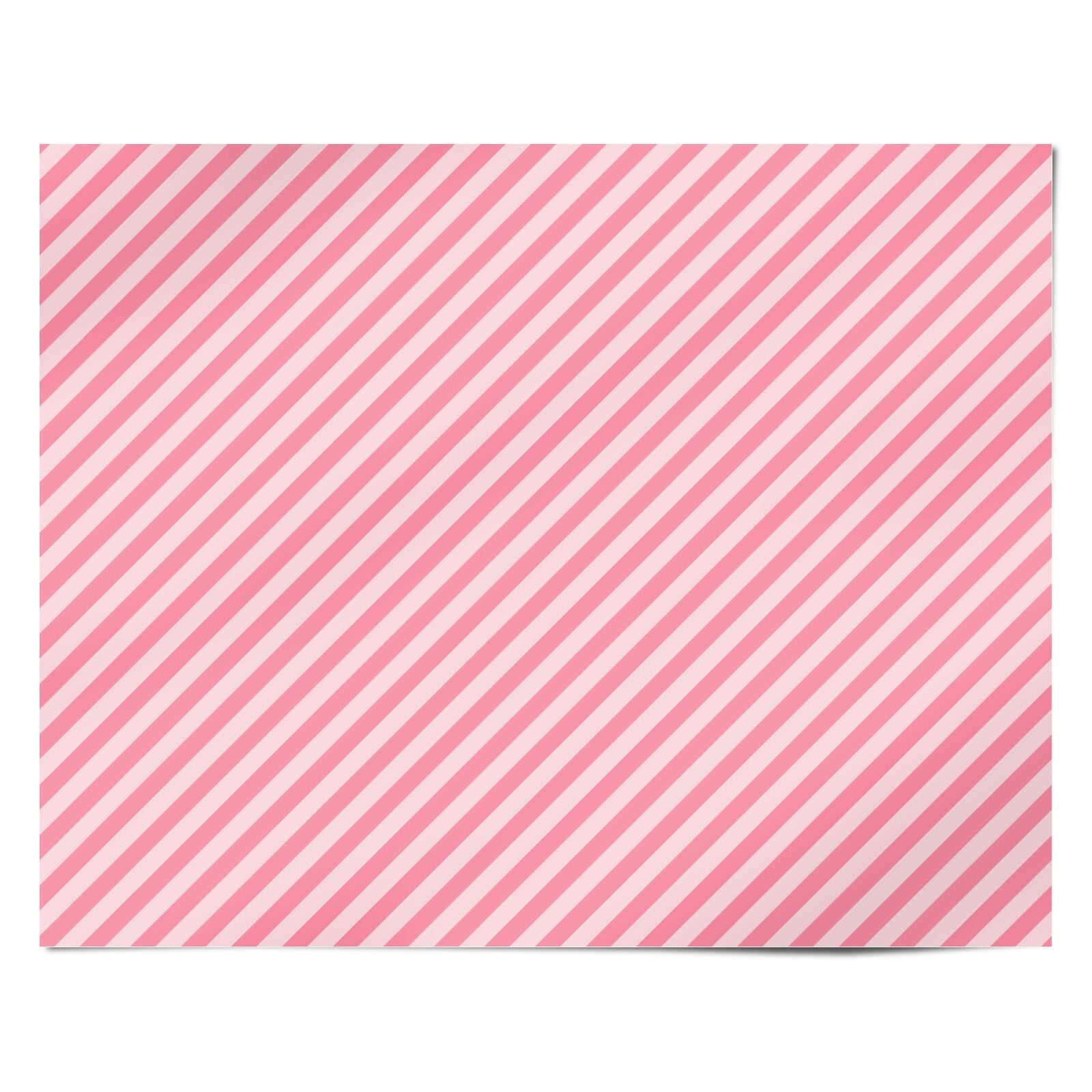 Pink Candy Stripe Personalised Wrapping Paper Alternative