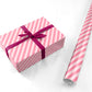 Pink Candy Stripe Personalised Wrapping Paper