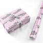 Pink Custom Personalised Wrapping Paper