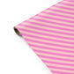 Pink Diagonal Stripe Personalised Gift Wrap